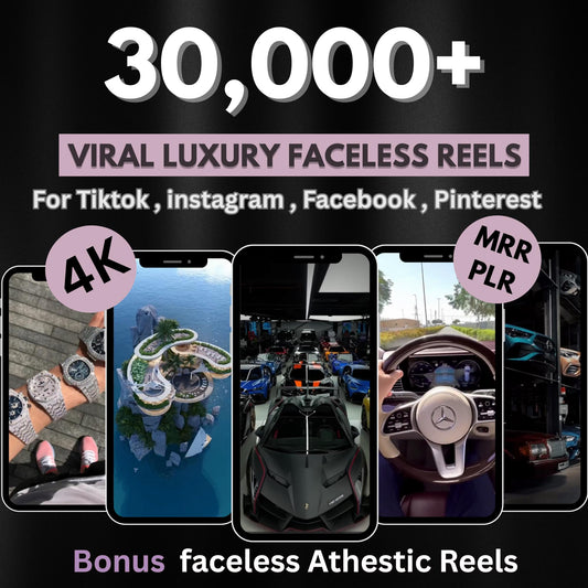 30,000+ Viral Luxury Rich Lifestyle Videos Reels | Cars, Yacht, Plane, Millionaire, TikTok, Instagram, YouTube | MRR & PLR |