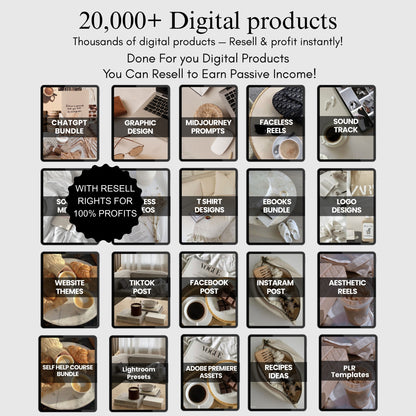 20,000+ Done-For-You Resell Digital Products Bundle | Ideal for Passive Income