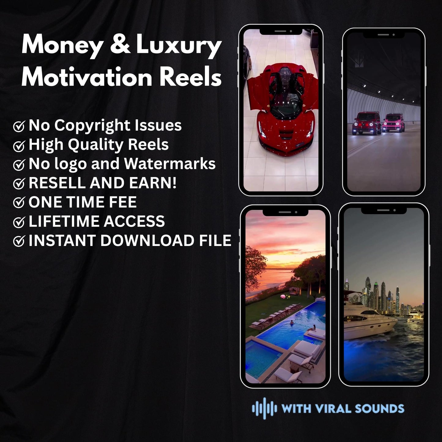 20.000+ Viral Luxury Rich Lifestyle Videos Reels | MRR PLR |