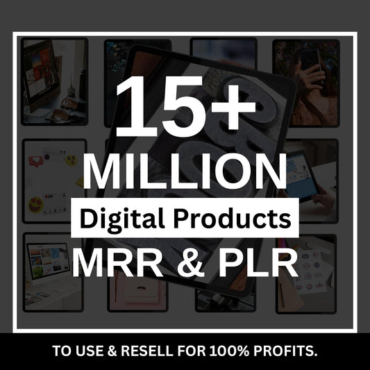 15 Million+ Ultimate PLR MRR Bundle Ideal for Passive Income, Plr Mrr Digital Products, Master Resell Rights, All our PLR Digital Products