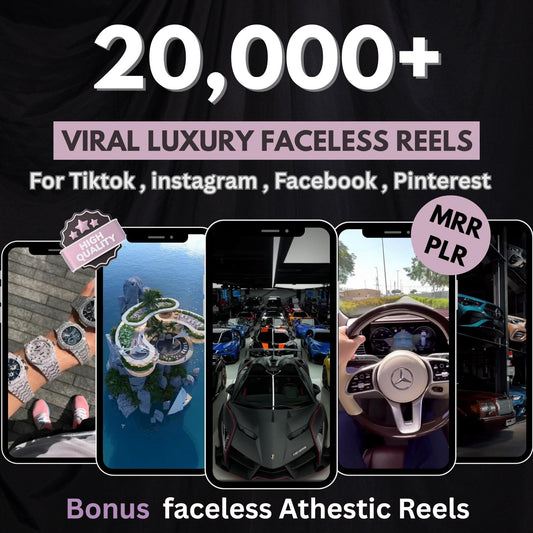 20.000+ Viral Luxury Rich Lifestyle Videos Reels, Cars, Yacht, Plane, Millionaire, TikTok, Instagram, YouTube, Digital Marketing, MRR, PLR