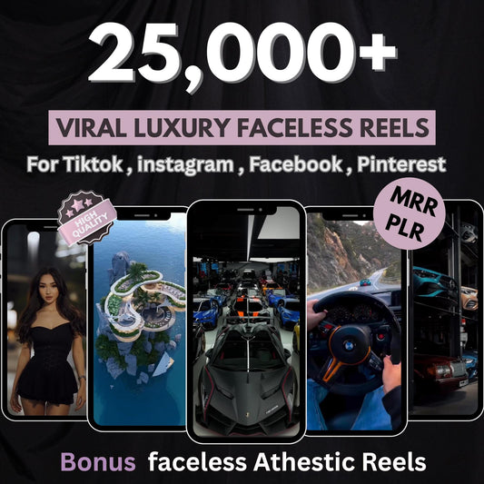 25.000+ Viral Luxury Rich Lifestyle Videos Reels, Cars, Yacht, Plane, Millionaire, TikTok, Instagram, YouTube, Digital Marketing, MRR, PLR